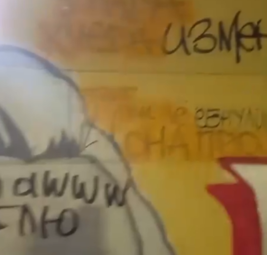  В Гатчине вандалы разрисовали пешеходные переходы